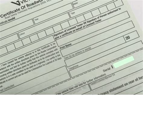 Roadworthy Certificate Mornington .